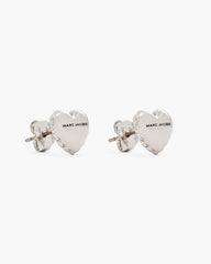 The Heart Balloon Stud Earrings Light Antique Silver - Marc Jacobs