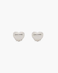 The Heart Balloon Stud Earrings Light Antique Silver - Marc Jacobs