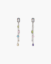 The J Marc Luxe Gem Linear Earrings Silver/Multi - Marc Jacobs