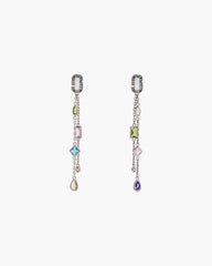 The J Marc Luxe Gem Linear Earrings Silver/Multi - Marc Jacobs