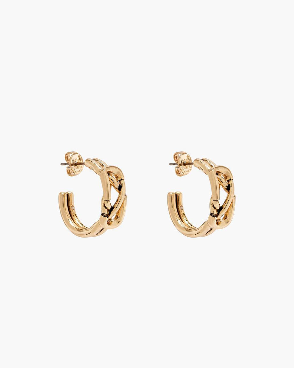 The Dual Hoop Earrings Gold - Marc Jacobs