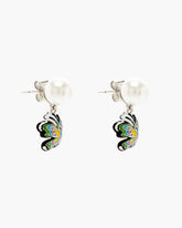 Hattie Stewart X Marc Jacobs Butterfly Pearl Earrings Silver/Multi - Marc Jacobs