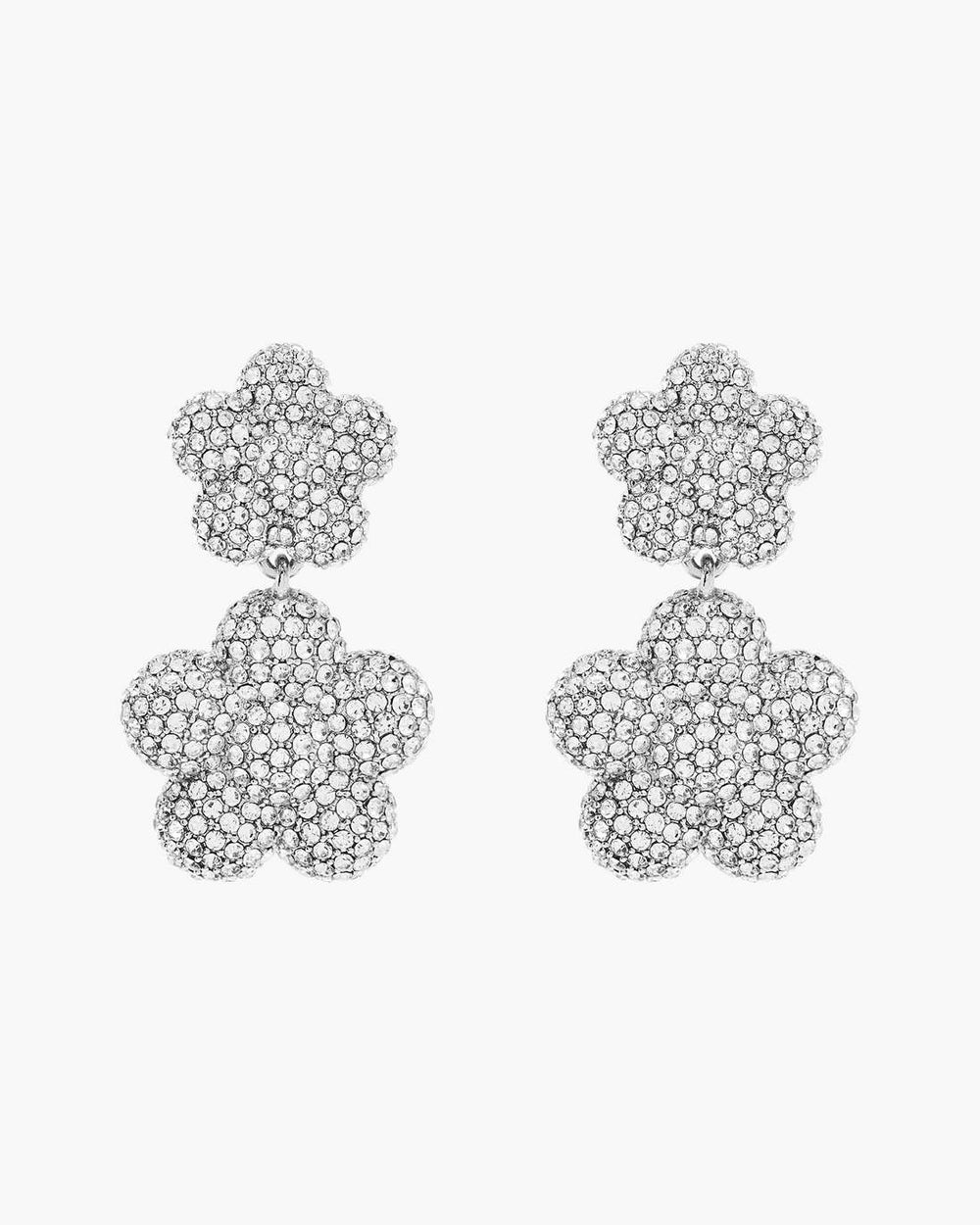 The Daisy Balloon Drop Earrings Silver/Crystal - Marc Jacobs