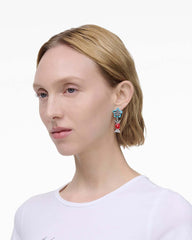 The Sticker Charm Earrings Silver Multi - Marc Jacobs