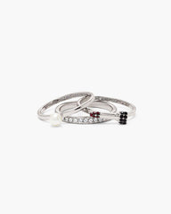 The Rouge Ring Set Silver/Multi - Marc Jacobs