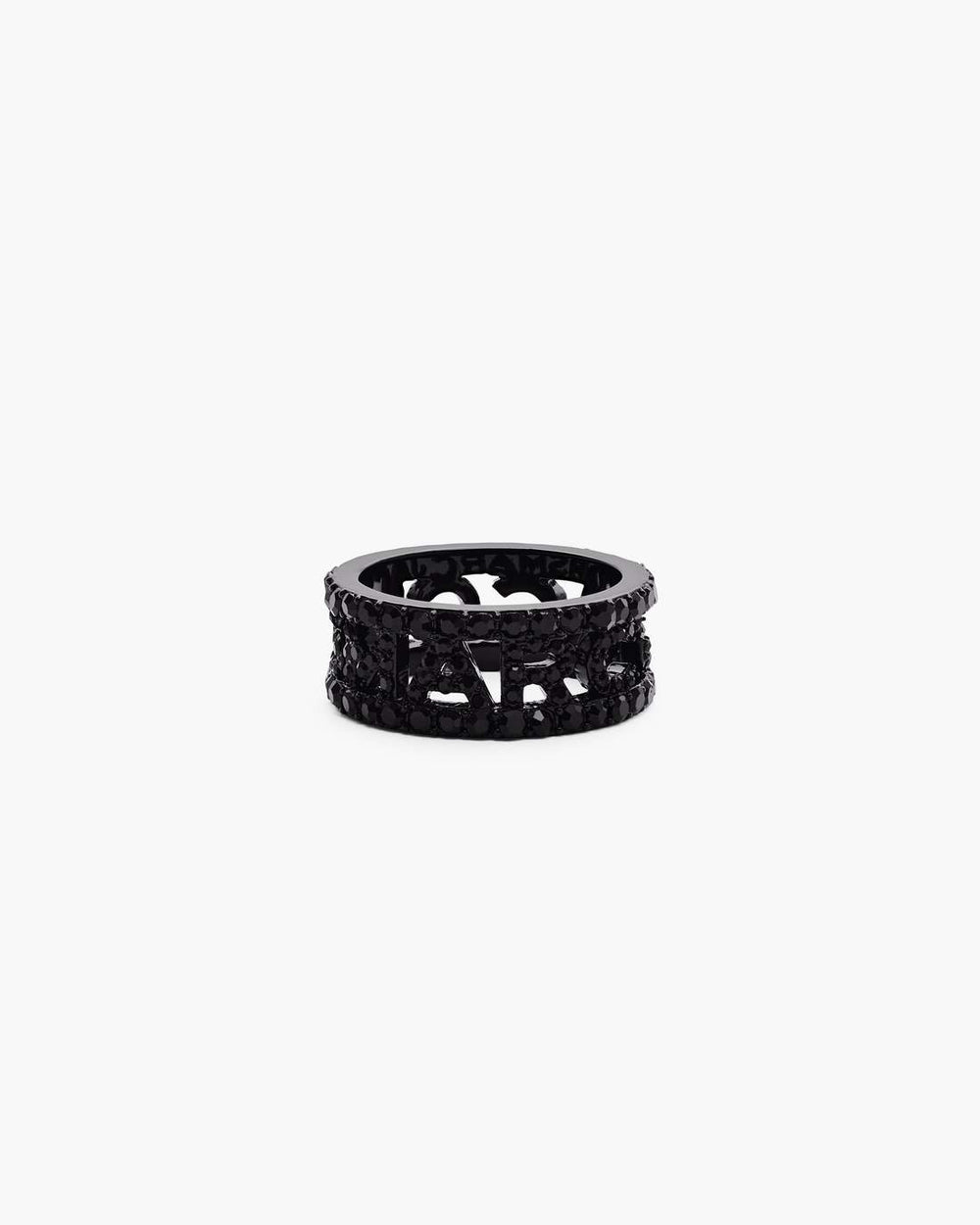 The Monogram Pave Ring Black/Black Crystal - Marc Jacobs