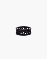 The Monogram Pave Ring Black/Black Crystal - Marc Jacobs