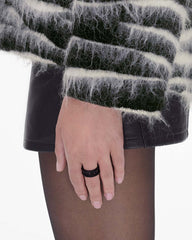 The Monogram Pave Ring Black/Black Crystal - Marc Jacobs