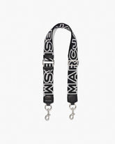 The Outline Logo Webbing Strap Black/Silver - Marc Jacobs