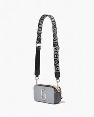 The Thin Outline Logo Webbing Strap Black/Silver - Marc Jacobs