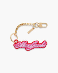 The Cursive Logo Bag Charm Bow Pink Multi - Marc Jacobs