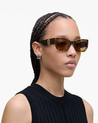 The J Marc Square Cat Eye Sunglasses Havana - Marc Jacobs
