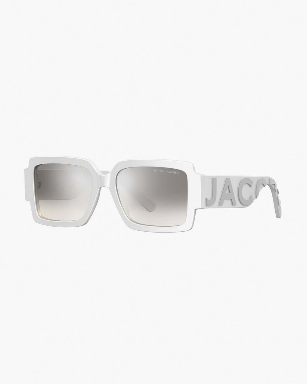 The Bold Logo Square Mirrored Sunglasses White/Grey - Marc Jacobs