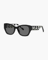 The Bold Logo Square Cat Eye Sunglasses Black/White - Marc Jacobs