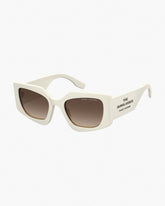 The Square Cat Eye Sunglasses Ivory - Marc Jacobs