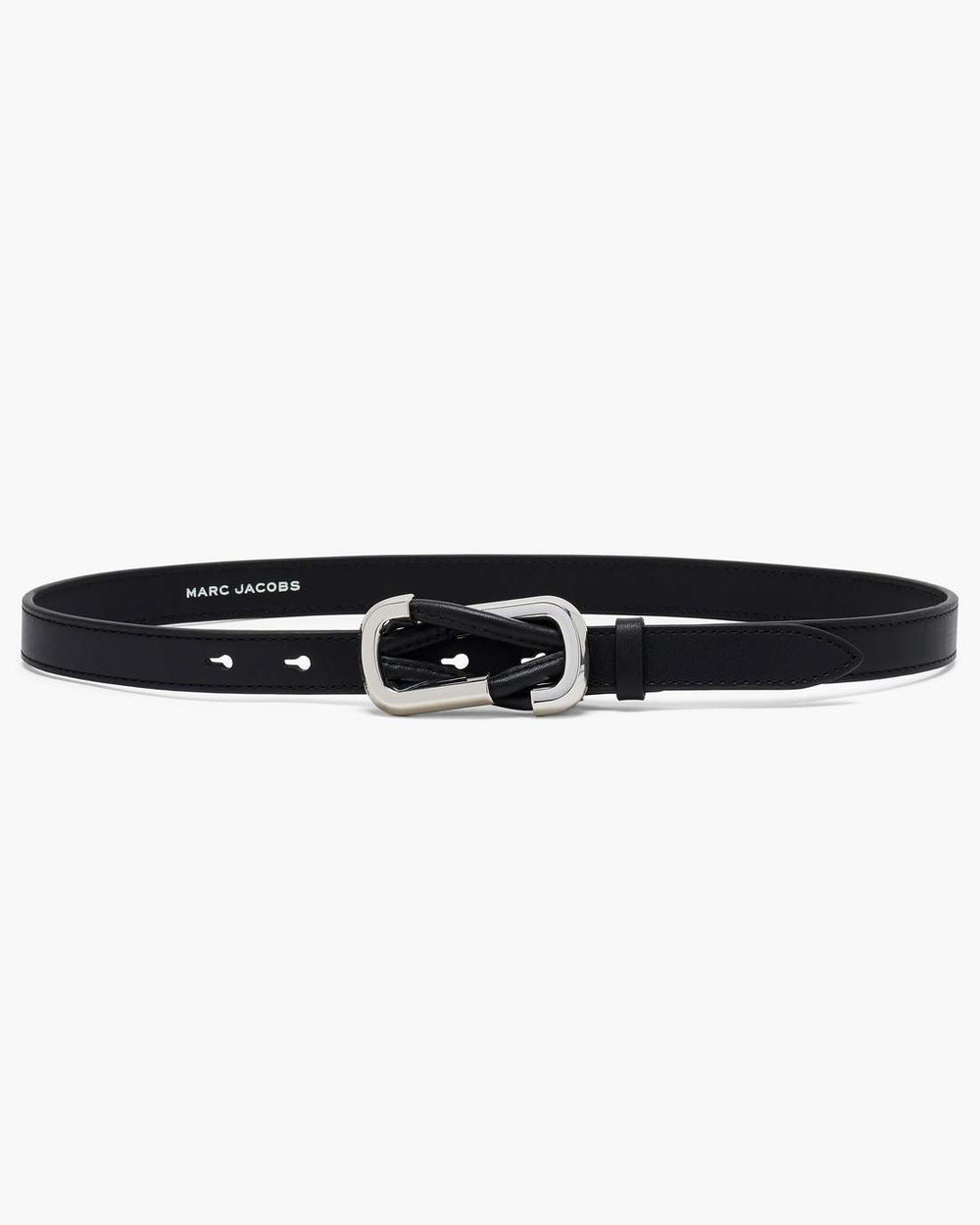 The Dual Belt Black/Silver - Marc Jacobs