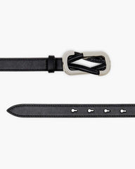 The Dual Belt Black/Silver - Marc Jacobs