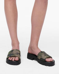 The Camo Jacquard Lug Sole Slide Camo Multi - Marc Jacobs