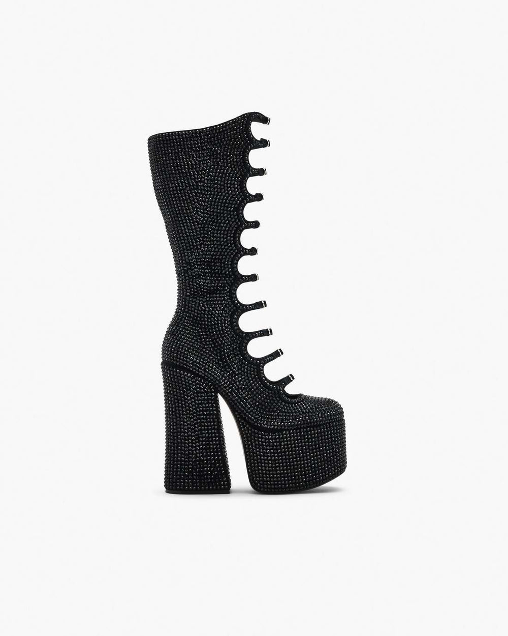 The Rhinestone Kiki Knee-High Boot Black/Black - Marc Jacobs
