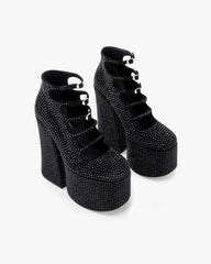 The Rhinestone Kiki Ankle Boot Black/Black - Marc Jacobs
