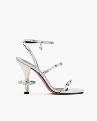 The Metallic Leather Daisy Heel Silver - Marc Jacobs