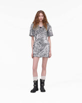 Sequin V-Neck Knit Dress Silver - Marc Jacobs