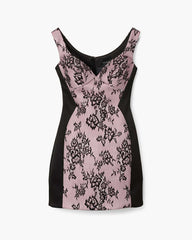 Sculpted Lace Shadow Dress Black Multi - Marc Jacobs