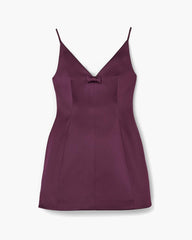 Satin Bow Dress Dark Plum - Marc Jacobs