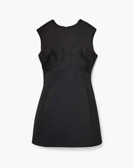 Seamed Up Satin Dress Black - Marc Jacobs