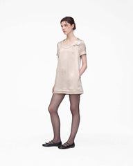 Crushed Satin Dress Champagne - Marc Jacobs