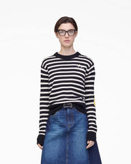 Joy Striped Crewneck Black/White - Marc Jacobs