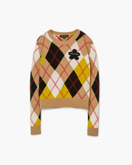 Preppy Daisy Argyle Crewneck Joy Yellow Multi - Marc Jacobs