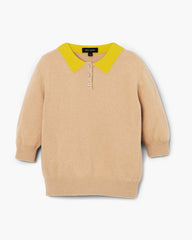 Trompe L'Oeil Knit Polo Camel - Marc Jacobs