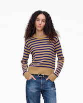 Joy Striped Crewneck Camel/Pansy - Marc Jacobs