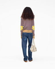 Joy Striped Crewneck Camel/Pansy - Marc Jacobs