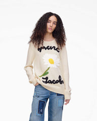 Marc Is Joy Jacquard Crewneck Ivory - Marc Jacobs