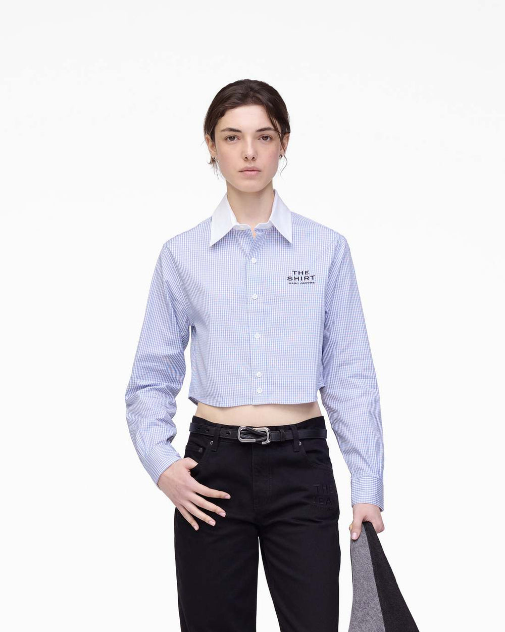 The Cropped Femme Shirt Blue Multi - Marc Jacobs