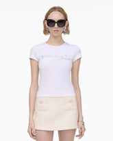 Charm Logo Shrunken Tee White - Marc Jacobs