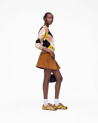 Suede Box Pleat Mini Skirt Copper - Marc Jacobs