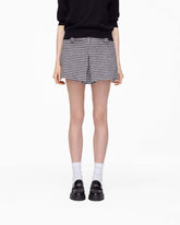 Gingham Tweed Mini Skirt Black Multi - Marc Jacobs