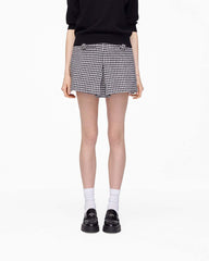 Gingham Tweed Mini Skirt Black Multi - Marc Jacobs