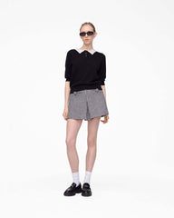 Gingham Tweed Mini Skirt Black Multi - Marc Jacobs