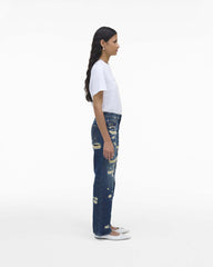The Rip And Repair Straight Jean Punk Indigo - Marc Jacobs