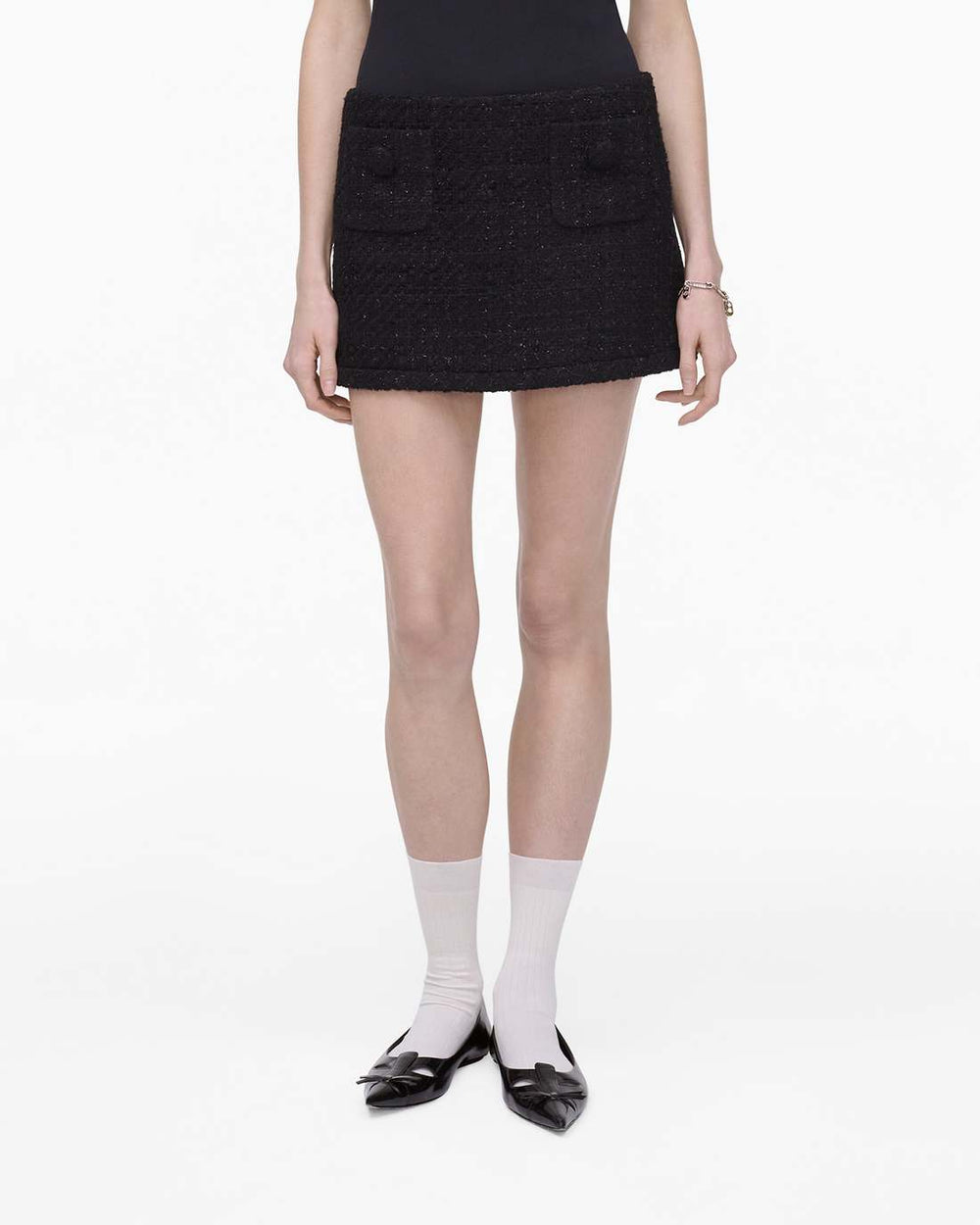 Tweed Mini Skirt Black - Marc Jacobs