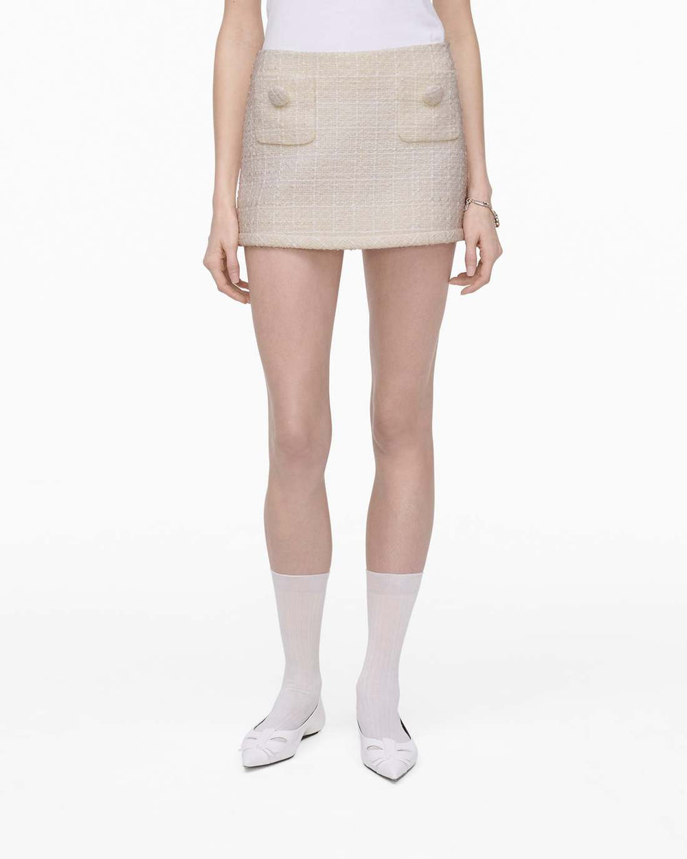 Tweed Mini Skirt Ivory - Marc Jacobs