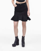 The Fluted Mini Skirt Black - Marc Jacobs
