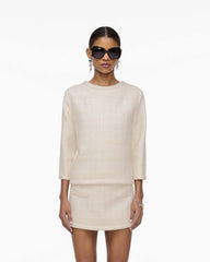 Tweed Backwards Lady Jacket Ivory - Marc Jacobs
