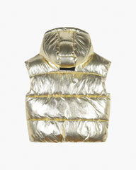 The Metallic Puffer Vest Gold - Marc Jacobs