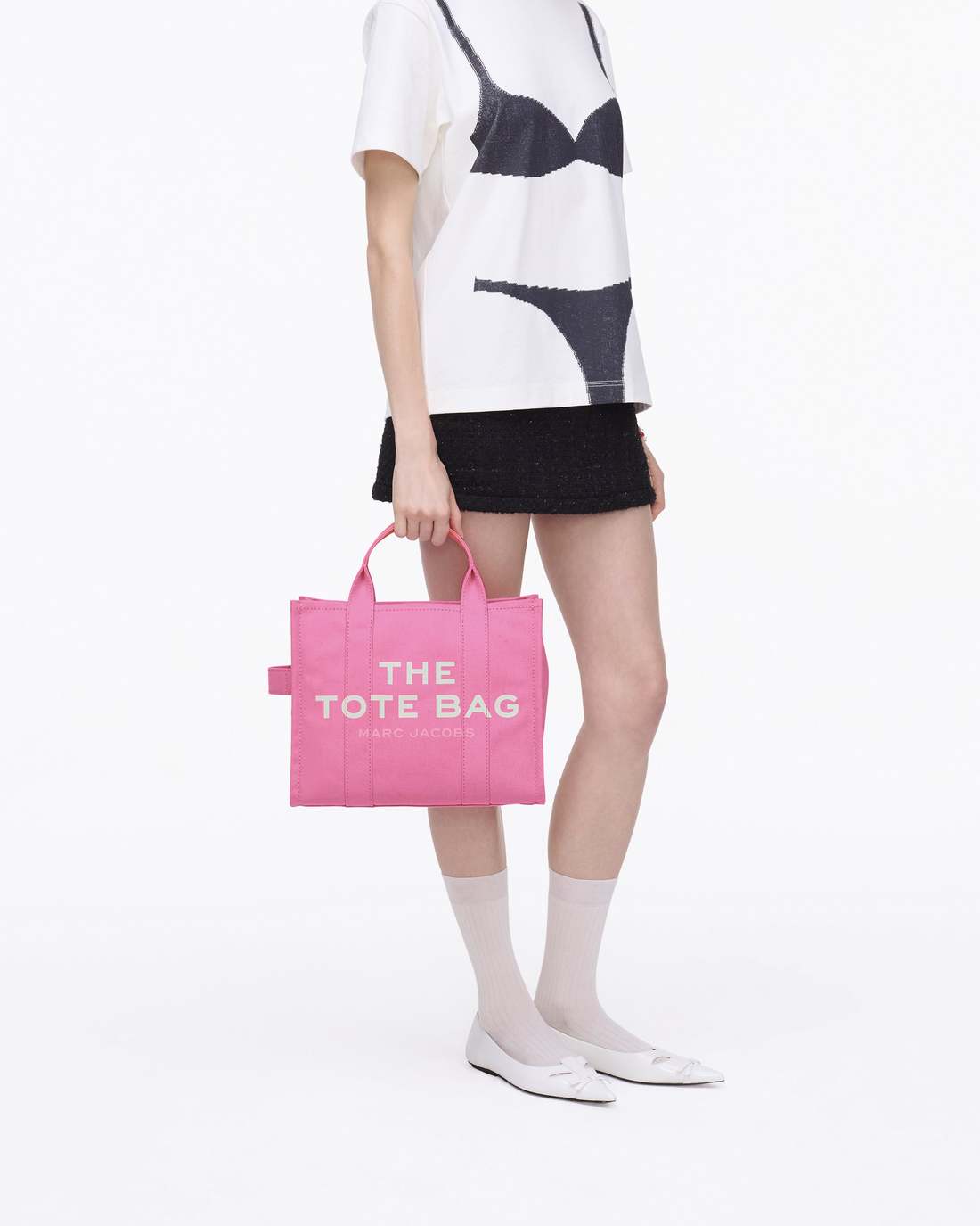 The Canvas Medium Tote Bag Bow Pink - Marc Jacobs
