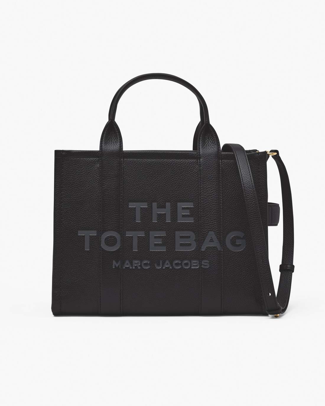 The Leather Medium Tote Bag Black - Marc Jacobs